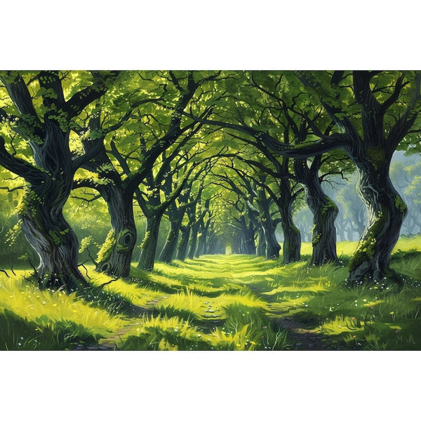 Peinture D'Arbres, art mural décoration nature