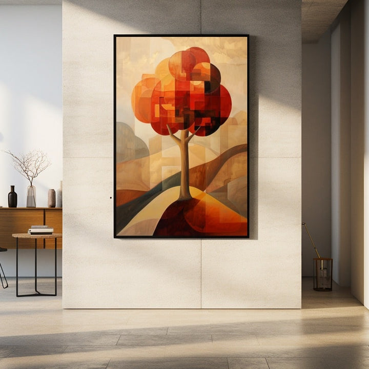 Peinture D'Arbres Moderne, art mural décoration nature