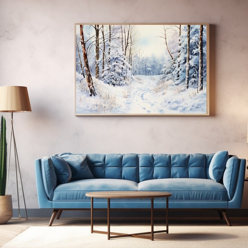 peinture d'hiver sous la neige