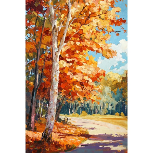 Peinture d'Automne, art mural décoration nature