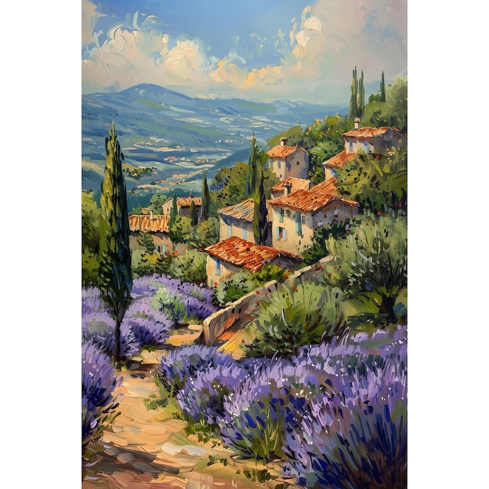 Peinture D'un Paysage Provençal