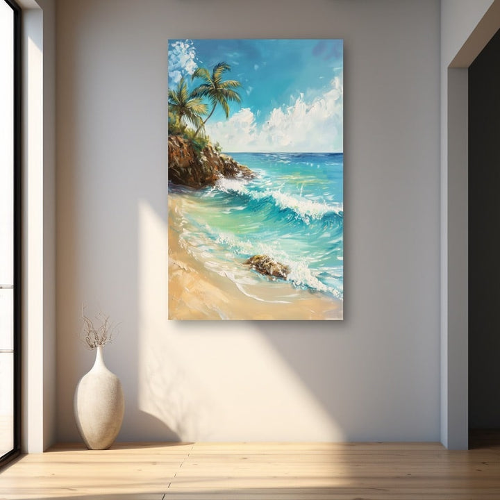 Peinture de Bord de Mer, art mural décoration nature
