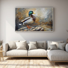Peinture de Canard, art mural décoration nature