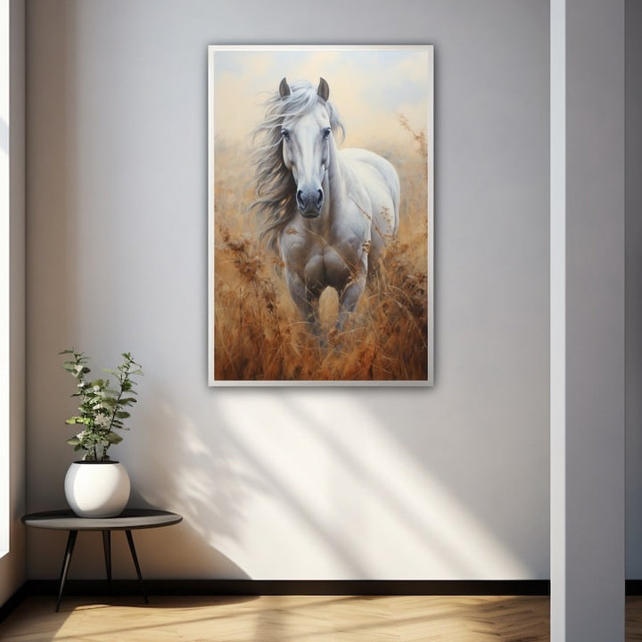 Portrait de Cheval en Plein Champ, art mural décoration nature