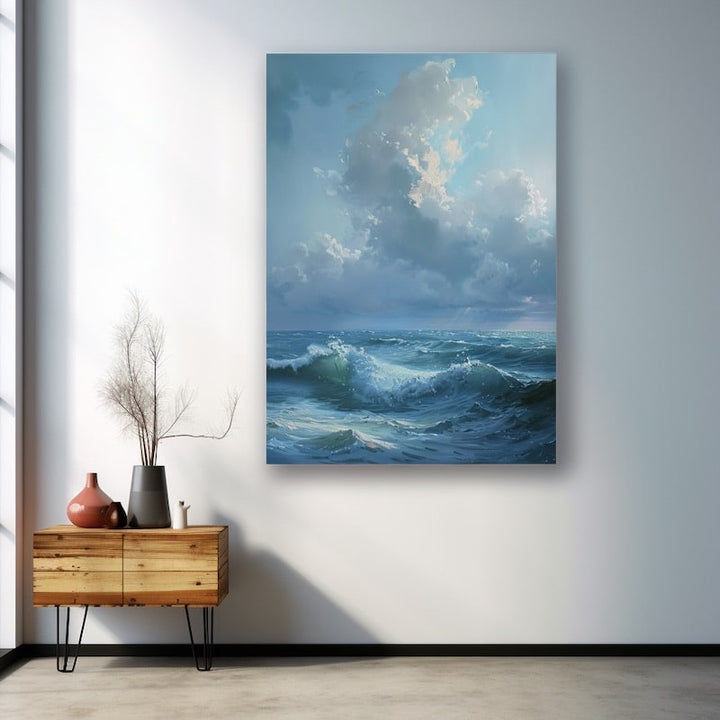 Peinture de Ciel et Mer, art mural décoration nature