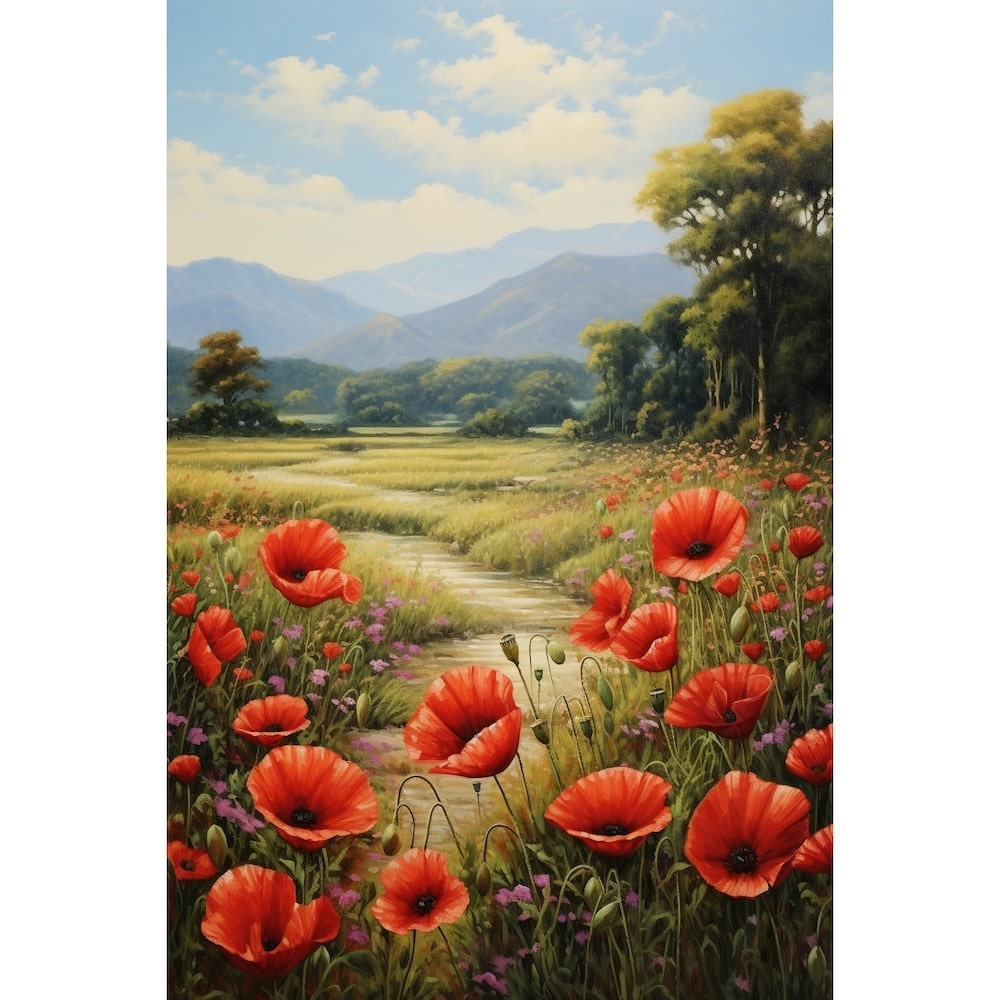 Peinture De Coquelicots à L Huile