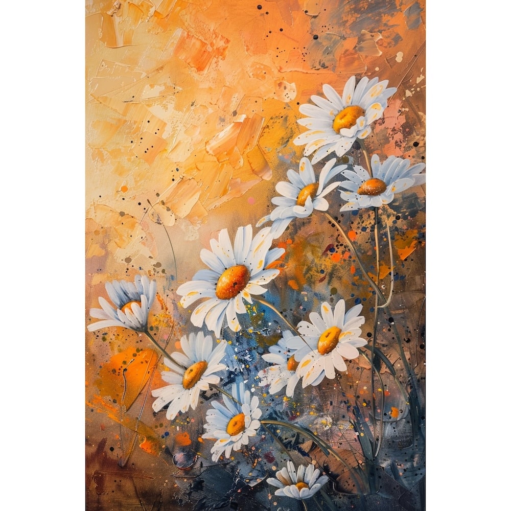 Peinture De Fleur de Marguerite