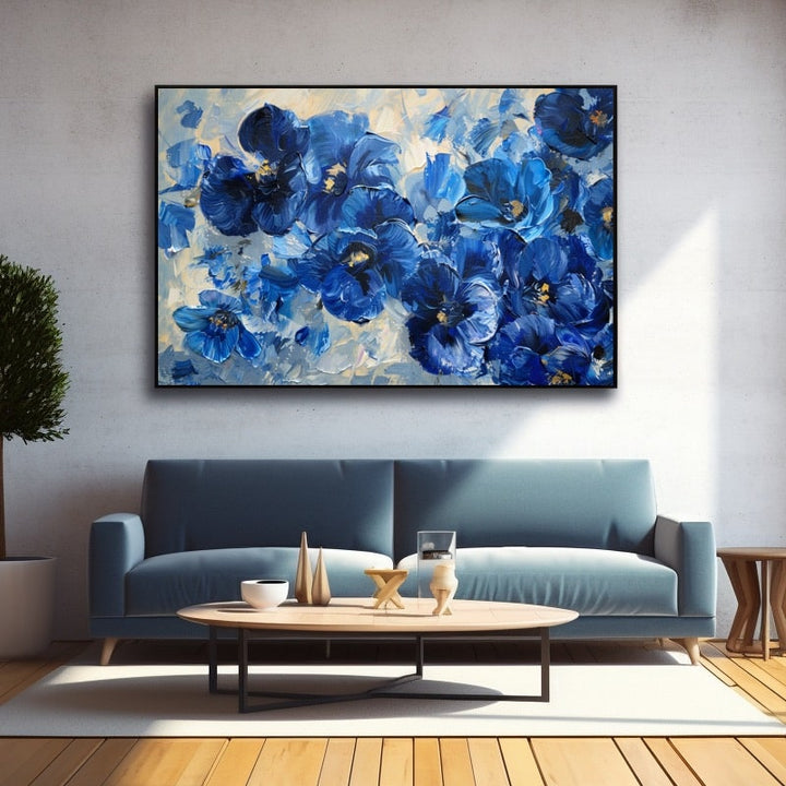 Peinture De Fleurs Bleues