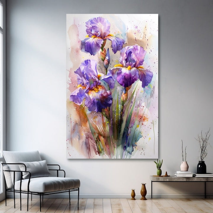 Peinture De Fleurs Moderne Sur Toile