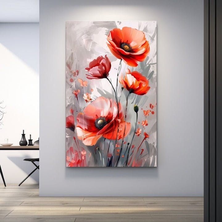 Peinture De Fleurs Rouges