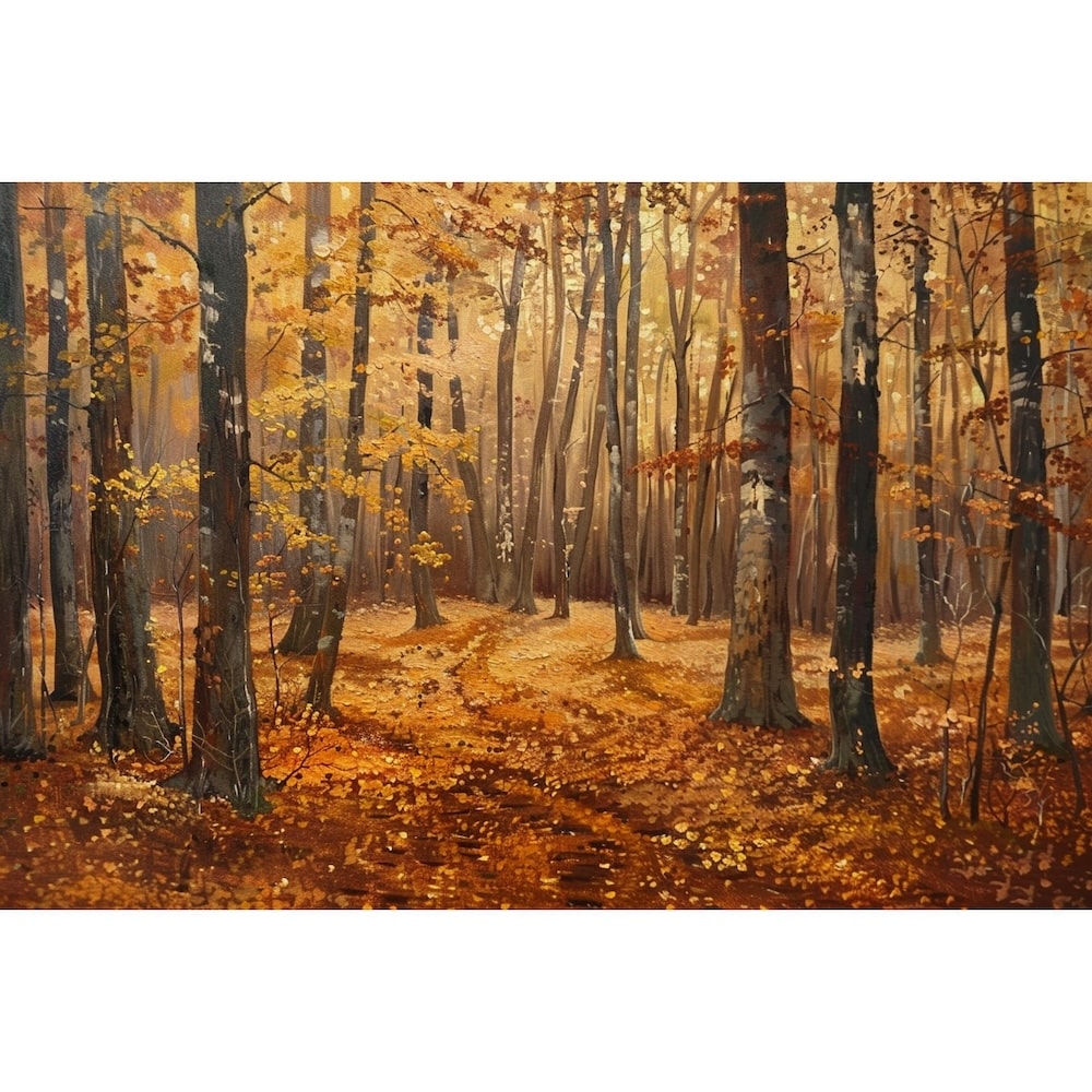 Peinture De Forêt Automne