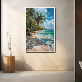 Peinture de la Plage, art mural décoration nature