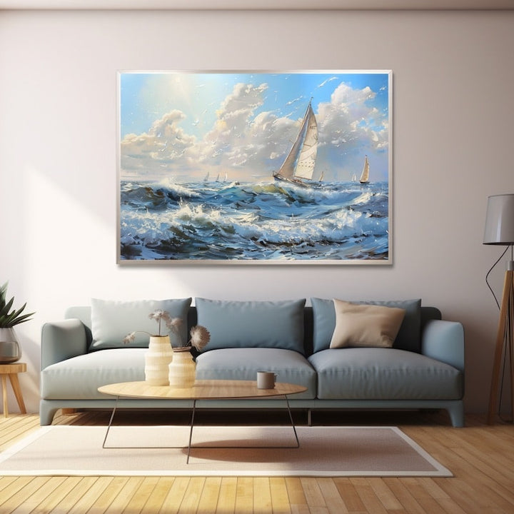 Peinture de Mer et Bateaux, art mural décoration nature