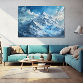 Peinture Alpine Abstraite, art mural décoration nature