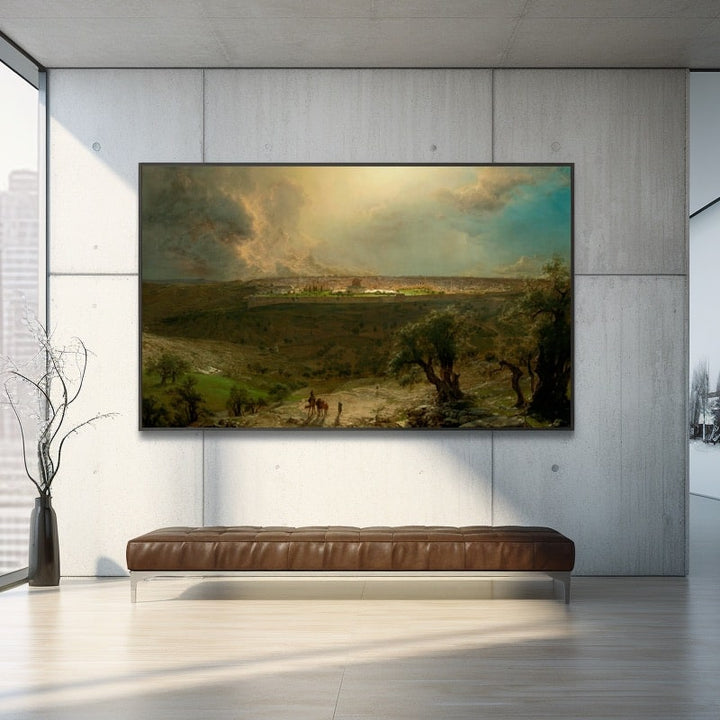 Peinture Paysage Célèbre, Vallée au Ciel Orageux, art mural décoration nature
