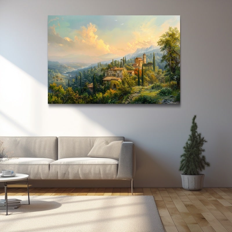 Peinture De Paysage De Toscane