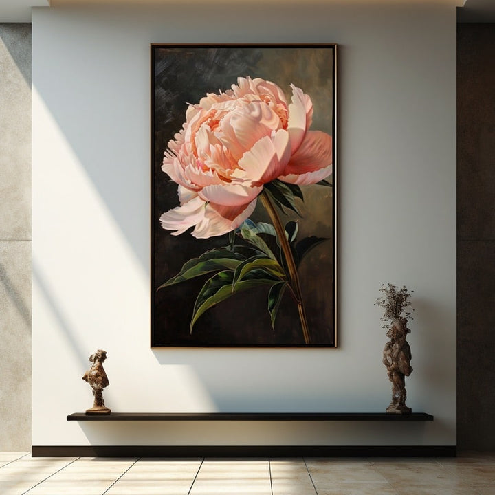 Peinture De Pivoine Sur Toile