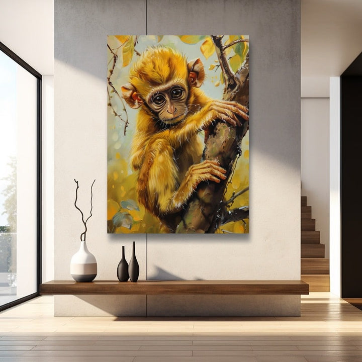 Peinture de Singe sur Toile, art mural décoration nature