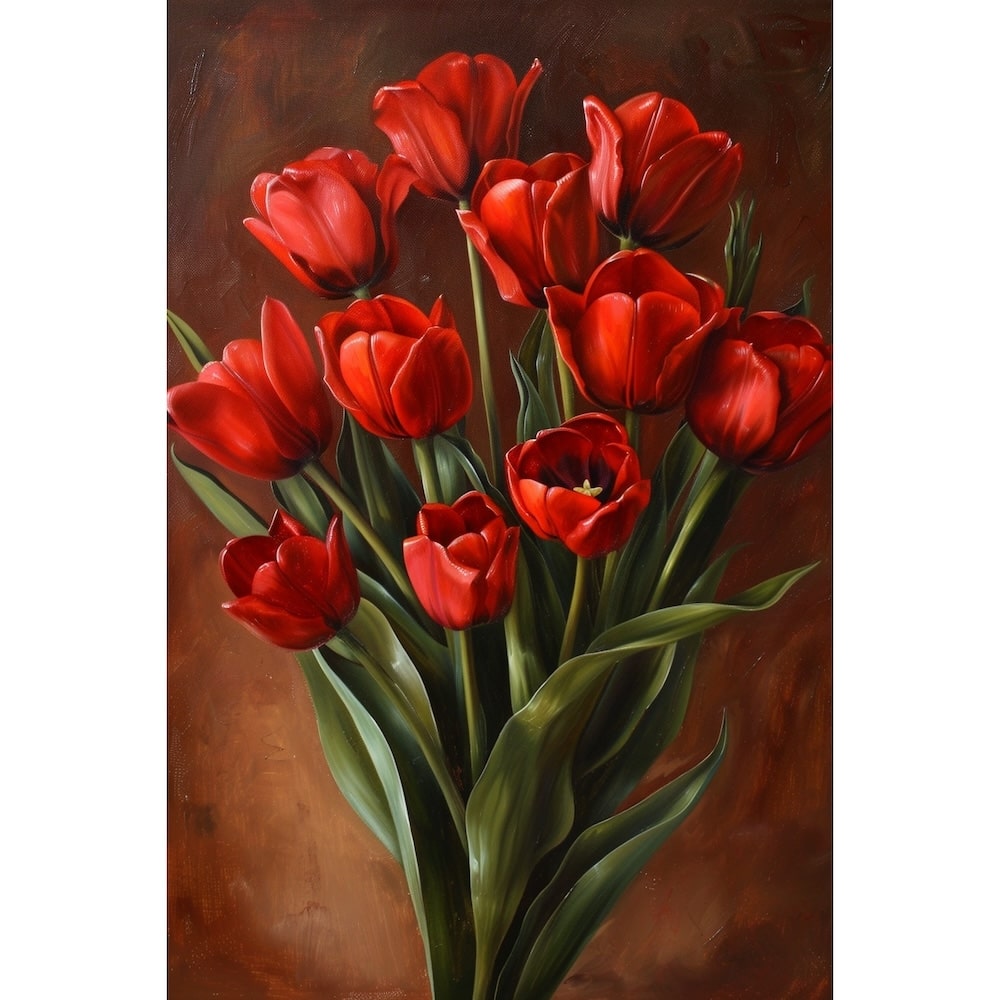 Peinture De Tulipes Rouges