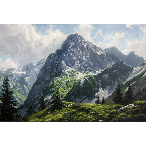 Peinture Montagnes Rocheuses, art mural décoration nature
