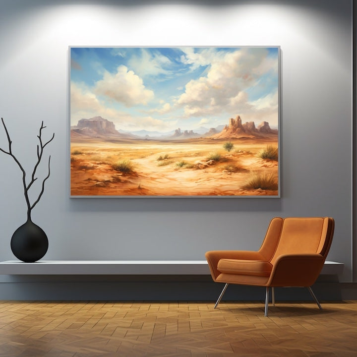 Peinture Désert Contemporain, art mural décoration nature