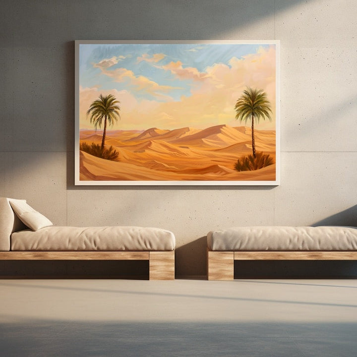 Peinture Désert Marocain, art mural décoration nature