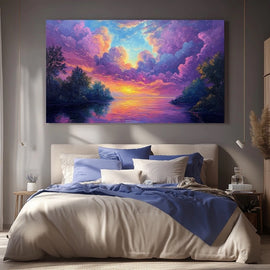 Peinture Dessin Nuage, art mural décoration nature