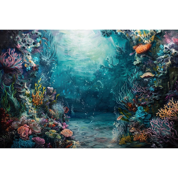 Peinture Fond de Mer, art mural décoration nature