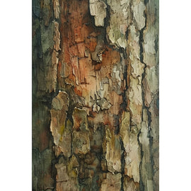 Peinture Écorce D'Arbre, art mural décoration nature