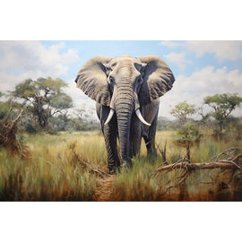 Tableau Peinture Éléphant Couleur, art mural décoration nature