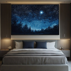 Peinture Étoile, art mural décoration nature