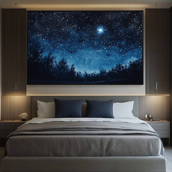 Peinture Étoile, art mural décoration nature