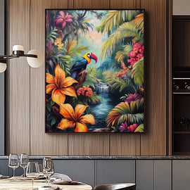 Peinture Exotique Toile, art mural décoration nature