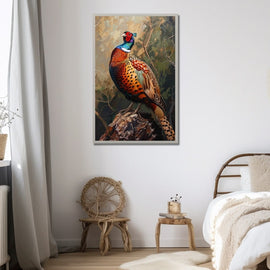 Peinture Faisan, art mural décoration nature