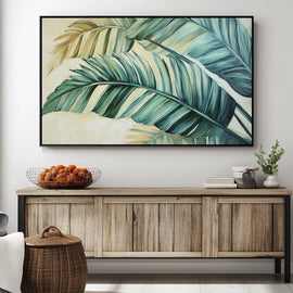 Peinture Feuillage, art mural décoration nature