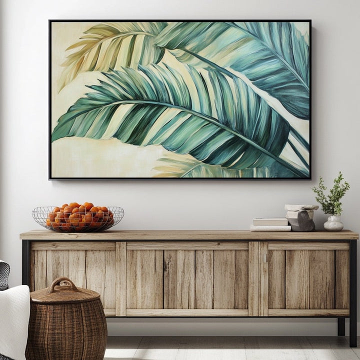 Peinture Feuillage, art mural décoration nature