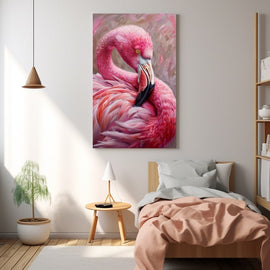 Peinture Flamand Rose, art mural décoration nature