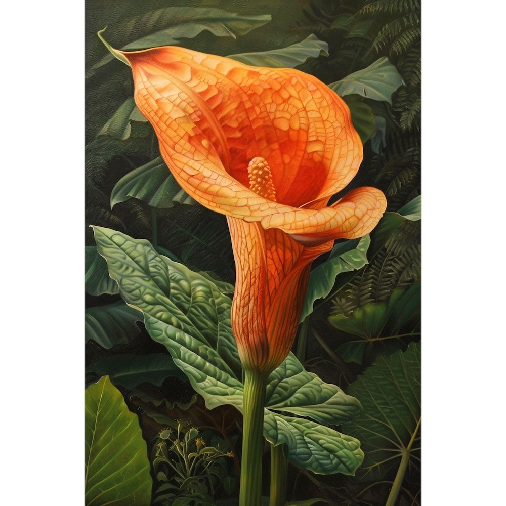 Peinture Fleur Arum