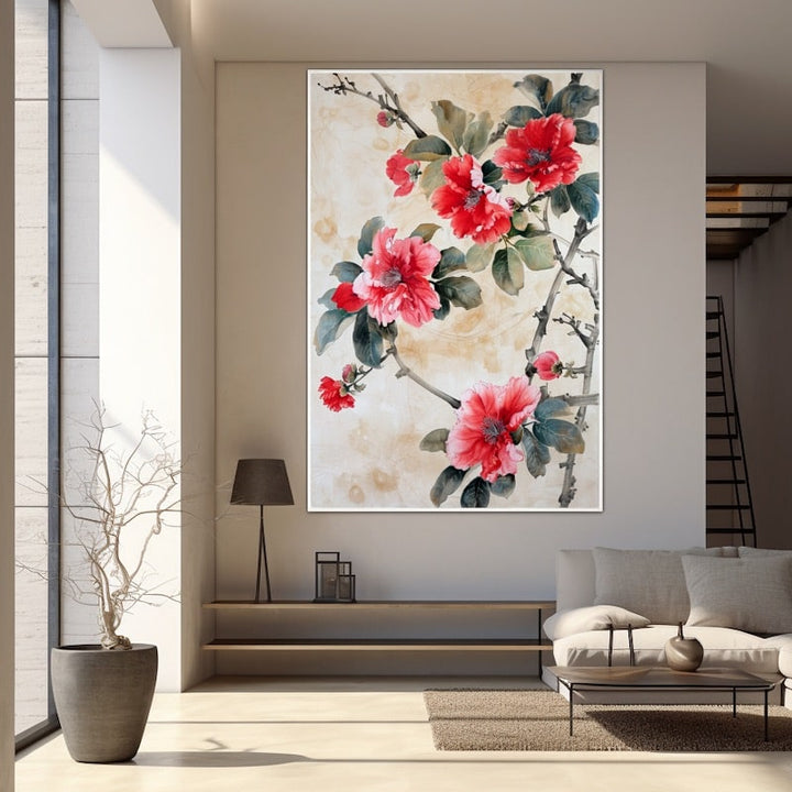 Peinture Fleur Japonaise