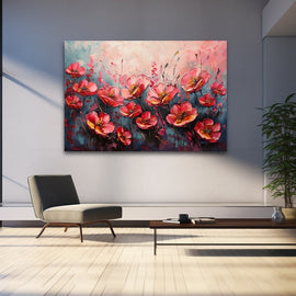 Peinture Fleur Nature, art mural décoration nature