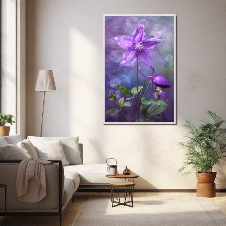 Peinture Fleur Violette