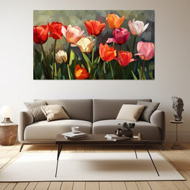 Peinture Fleurs Acrylique, art mural décoration nature