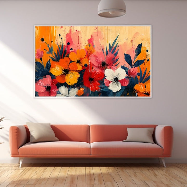 Peinture Fleurs Contemporaine