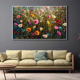 Peinture Fleurs des Champs, art mural décoration nature