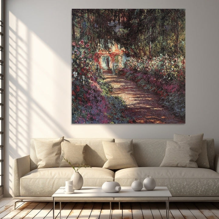 Peinture Fleurs Monet, art mural décoration nature