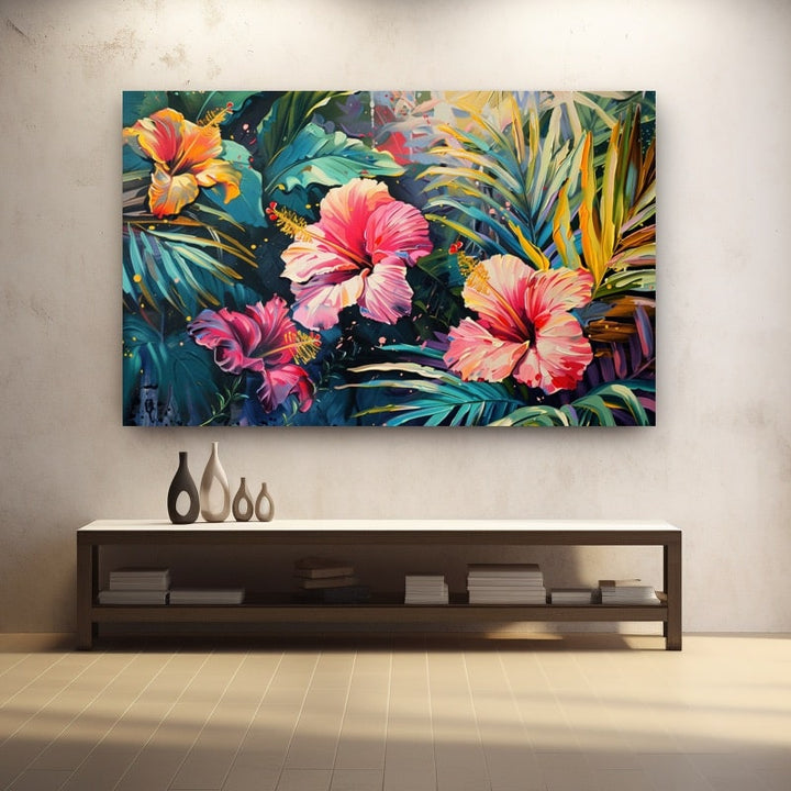 Peinture Fleurs Tropicales