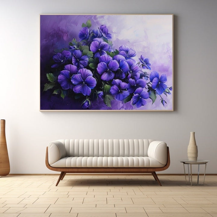 Peinture Fleurs Violettes