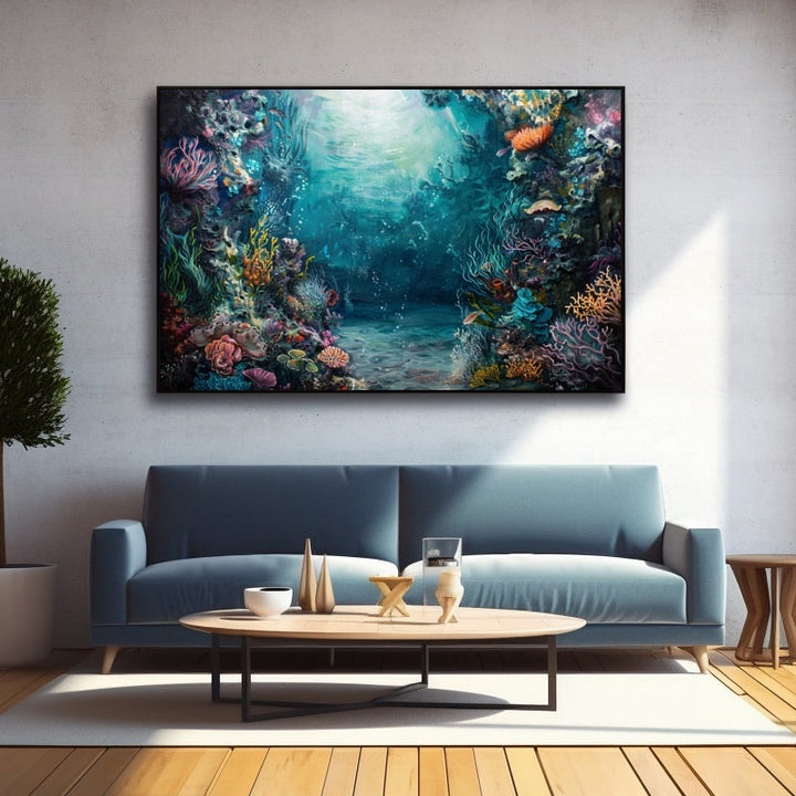 Peinture Fond de Mer, art mural décoration nature
