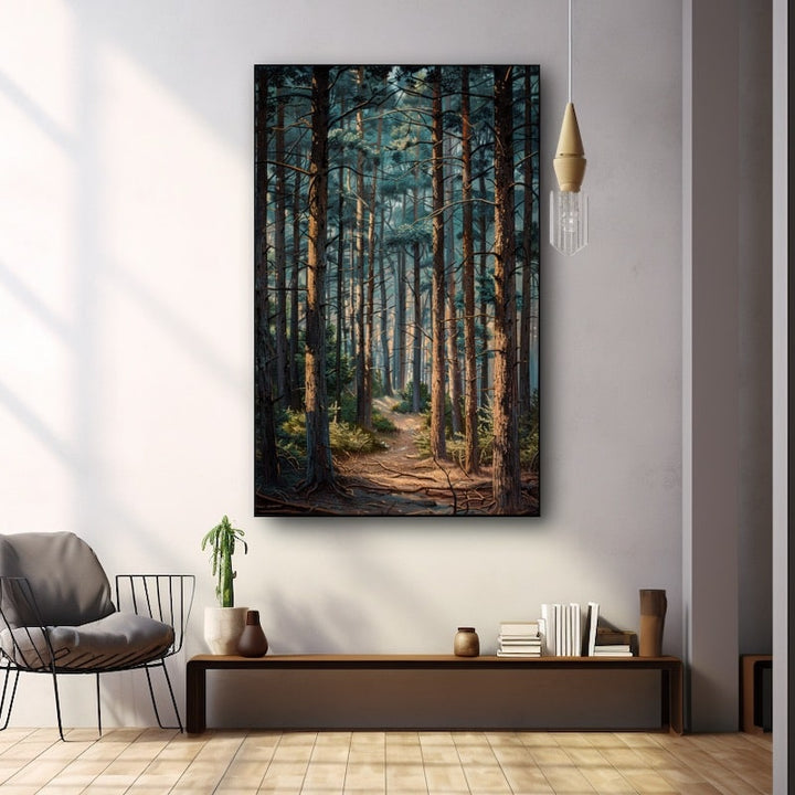 Peinture Forêt, art mural décoration nature