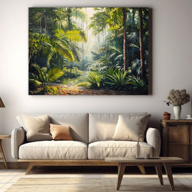Peinture Forêt Amazonienne, art mural décoration nature